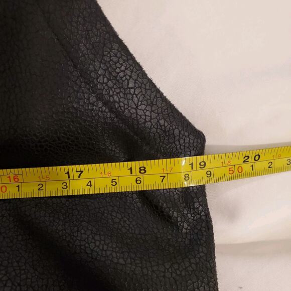 Women’s Ou Empereur Ou Rien Montreal Quebec Sz M Blazer Black Vest Duster Moto - Picture 7 of 8